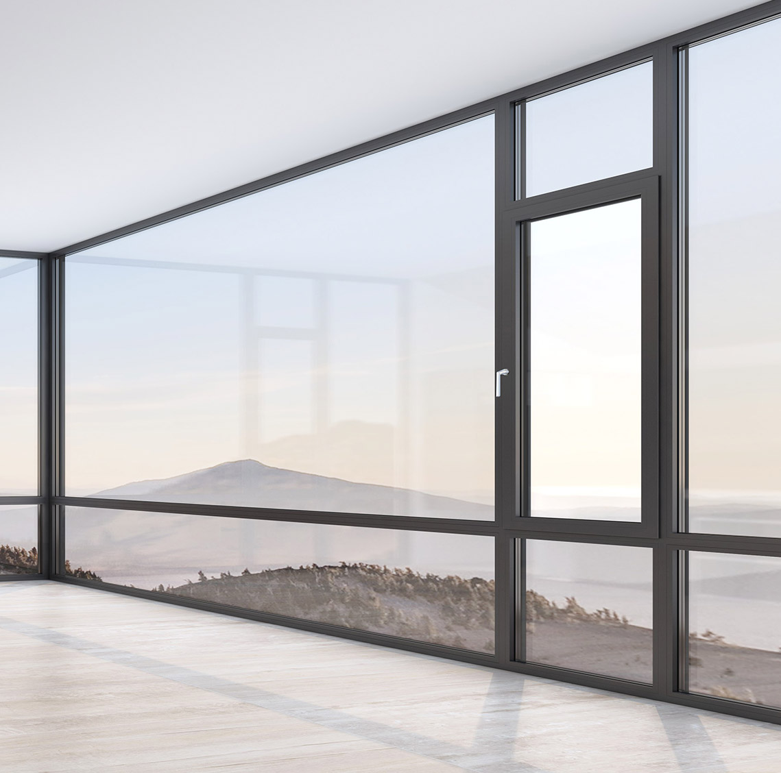 A-Series Picture window wood interior product shot